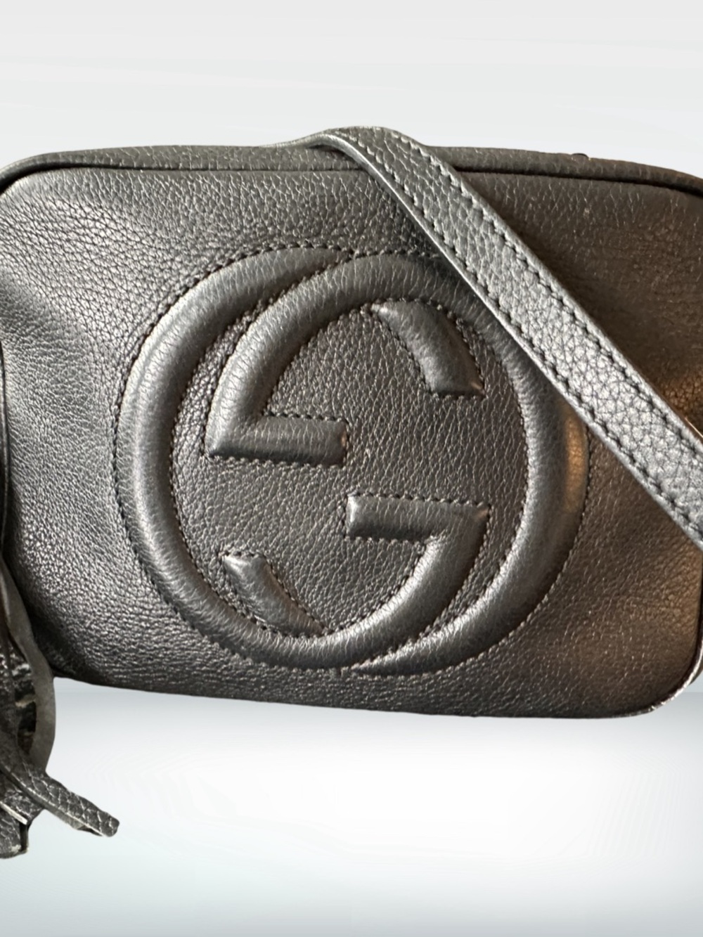 Gucci Black Soho Embossed Leather Crossbody Bag